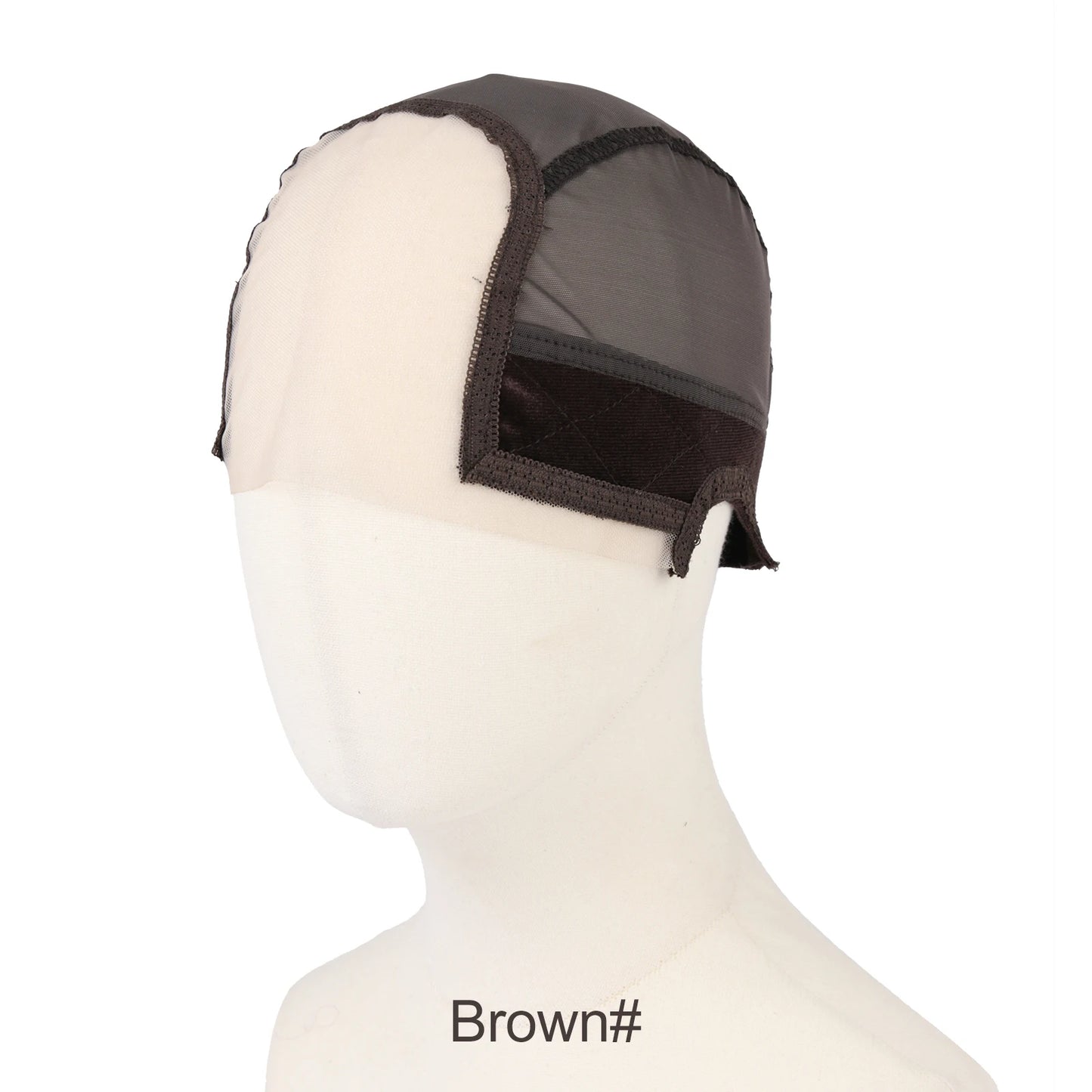 1 bonnet de perruque en dentelle avec bande en velours 4 x 5 pouces, bonnet de perruque à dentelle frontale et design d'oreille confortable pour femmes, bonnet de perruque respirant