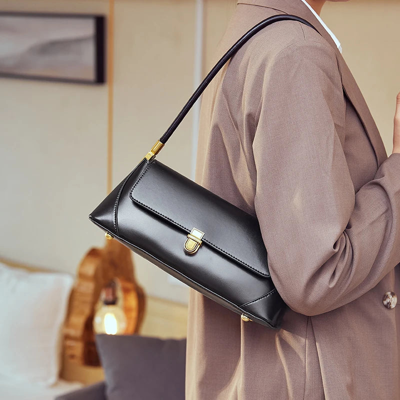 Sacs à bandoulière en cuir véritable de vachette Hifashion pour femmes, tendance 2025, sac fourre-tout à poignée supérieure pour dames