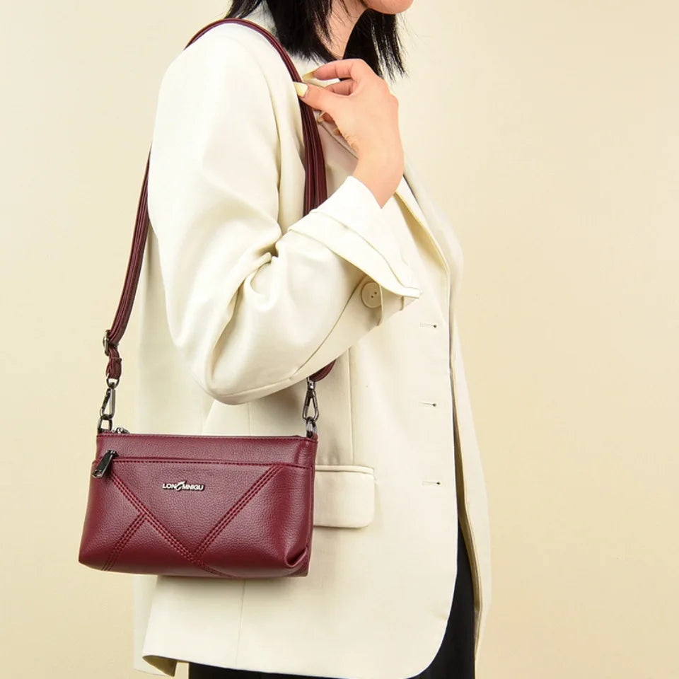 Petit sac à bandoulière en cuir synthétique pour femme, fourre-tout, couleur unie, pochette, sacs pour dames, sacs à main et bourses