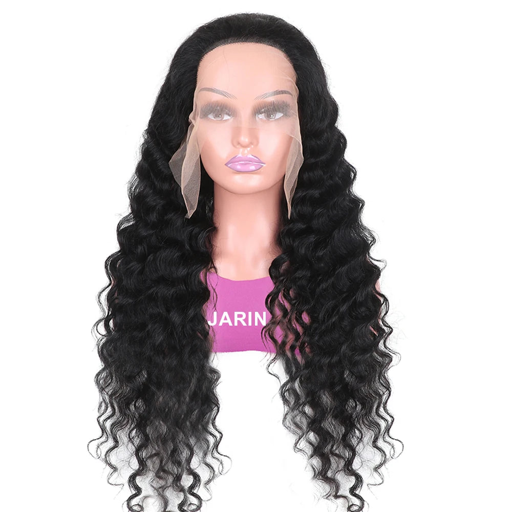 Perruques Lace Front Wigs Deep Wave, cheveux humains pré-épilés, densité 200, perruques HD Frontal Wigs, perruques sans colle