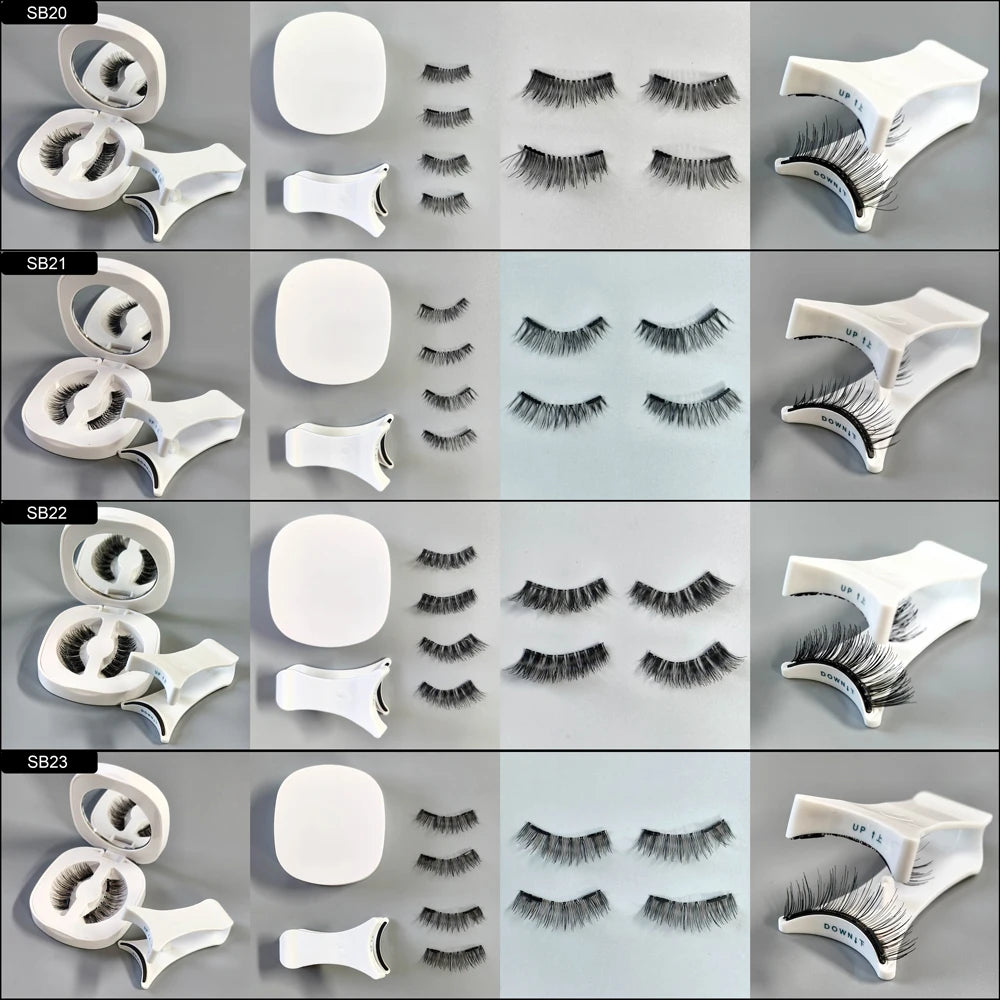 Yiernuo Faux cils magnétiques intégrés, nouveau kit de faux cils sans colle