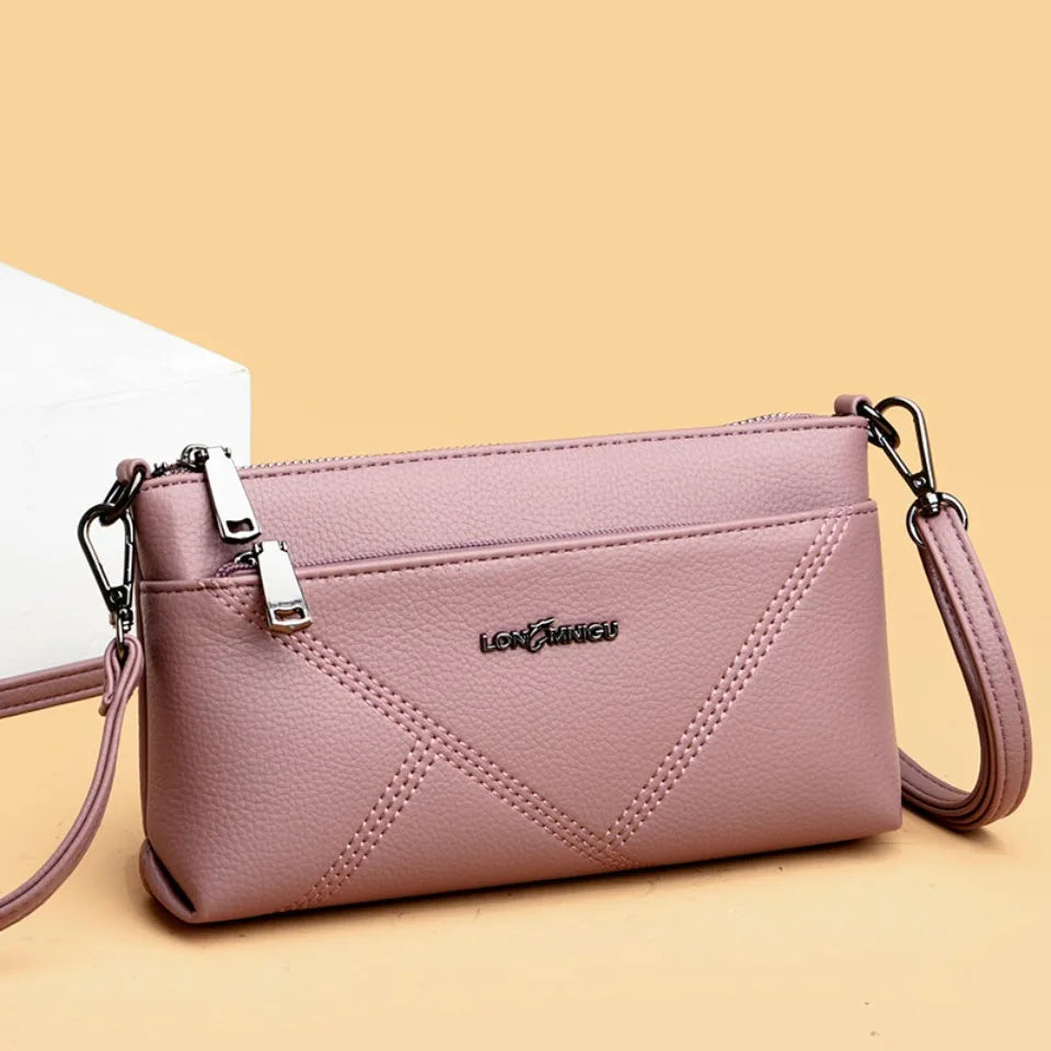 Petit sac à bandoulière en cuir synthétique pour femme, fourre-tout, couleur unie, pochette, sacs pour dames, sacs à main et bourses