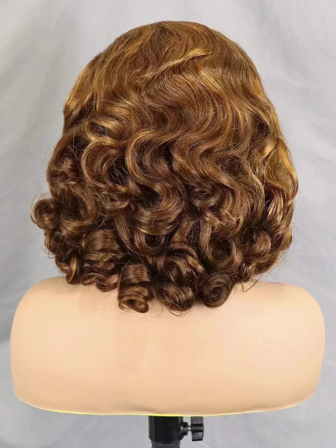 300% Density Bouncy Loose Wave Bob Human Hair Wigs for Black Women Glueless 13x4 Transparent Lace Frontal Brazilian Remy Hair