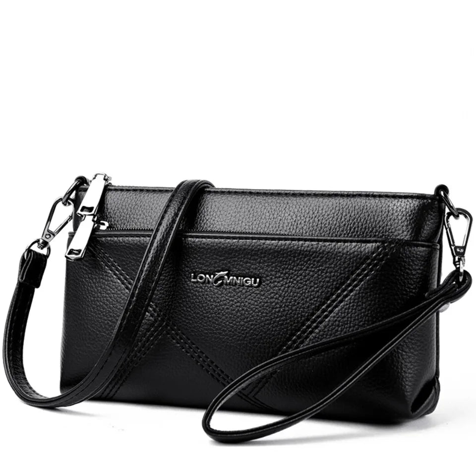 Petit sac à bandoulière en cuir synthétique pour femme, fourre-tout, couleur unie, pochette, sacs pour dames, sacs à main et bourses