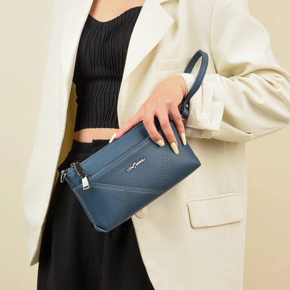 Petit sac à bandoulière en cuir synthétique pour femme, fourre-tout, couleur unie, pochette, sacs pour dames, sacs à main et bourses