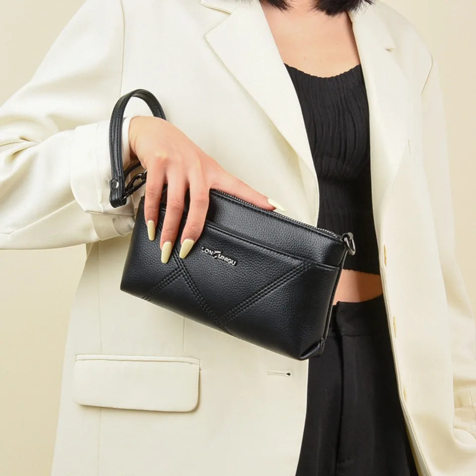 Petit sac à bandoulière en cuir synthétique pour femme, fourre-tout, couleur unie, pochette, sacs pour dames, sacs à main et bourses