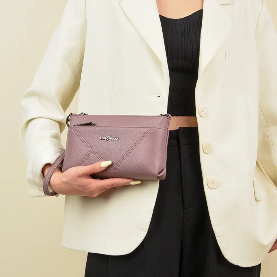 Petit sac à bandoulière en cuir synthétique pour femme, fourre-tout, couleur unie, pochette, sacs pour dames, sacs à main et bourses
