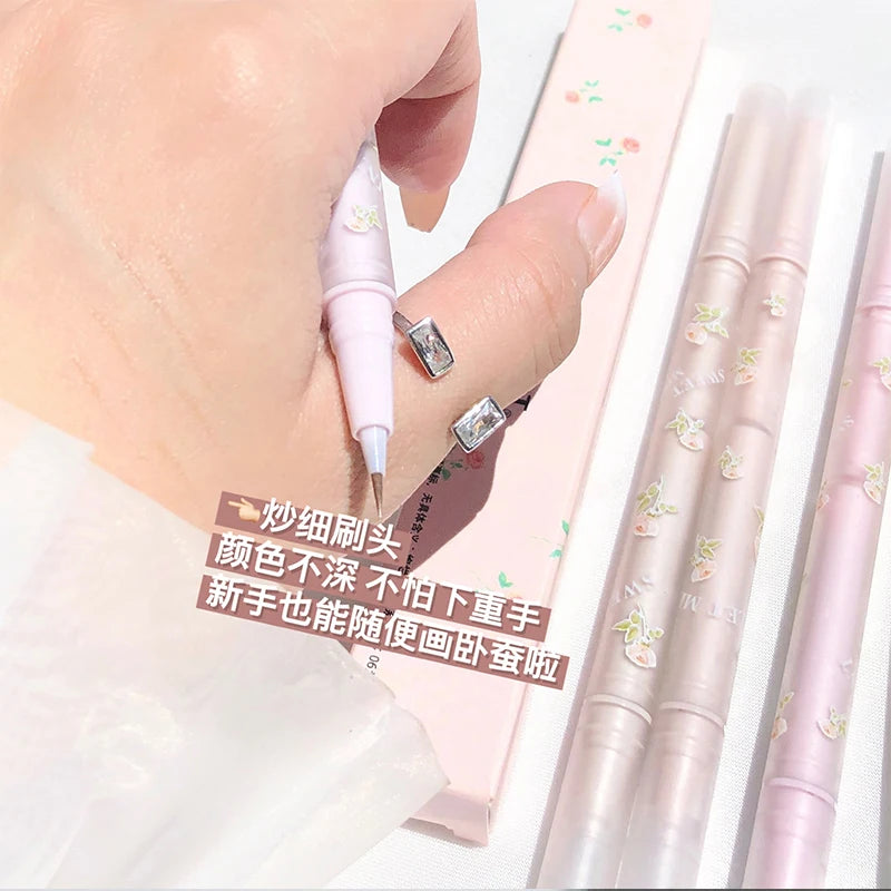 Mulitfuntional Double Ended Lying Silkworm Pencil Highlighter Makeup Pen Nude Liquid Contour Liner Eye Brightener Make Up Stick