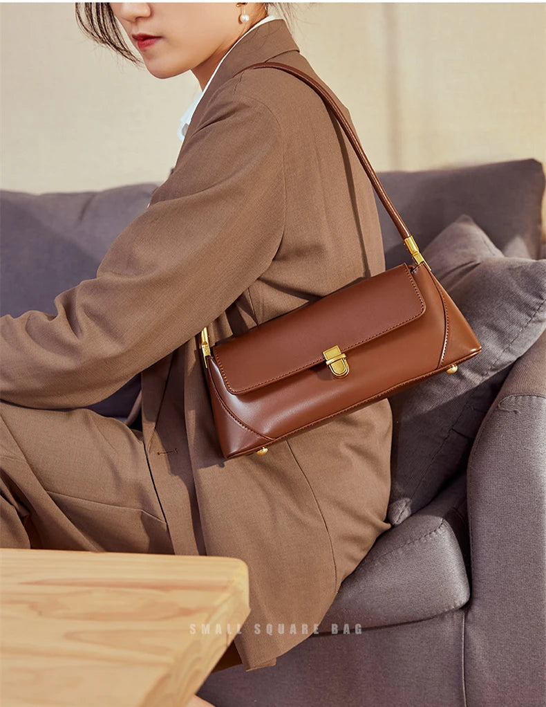 Sacs à bandoulière en cuir véritable de vachette Hifashion pour femmes, tendance 2025, sac fourre-tout à poignée supérieure pour dames