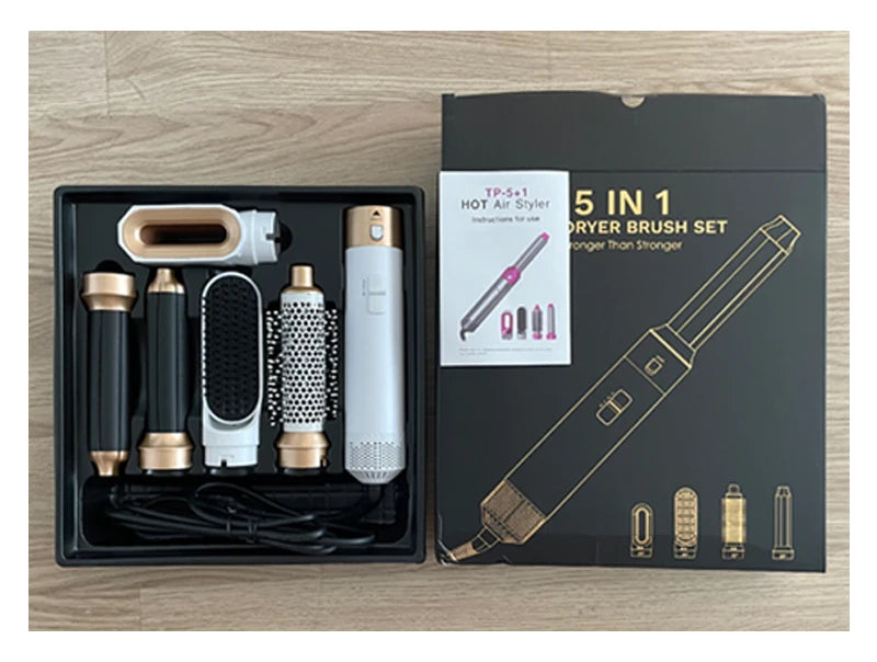 Ensemble de sèche-cheveux 5 en 1, peigne chauffant, fer à friser professionnel, lisseur, outil de coiffure pour sèche-cheveux Dyson Airwrap, usage domestique