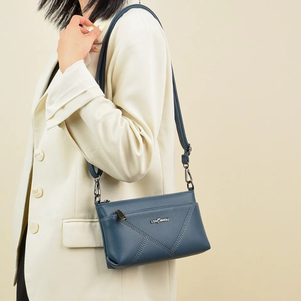 Petit sac à bandoulière en cuir synthétique pour femme, fourre-tout, couleur unie, pochette, sacs pour dames, sacs à main et bourses