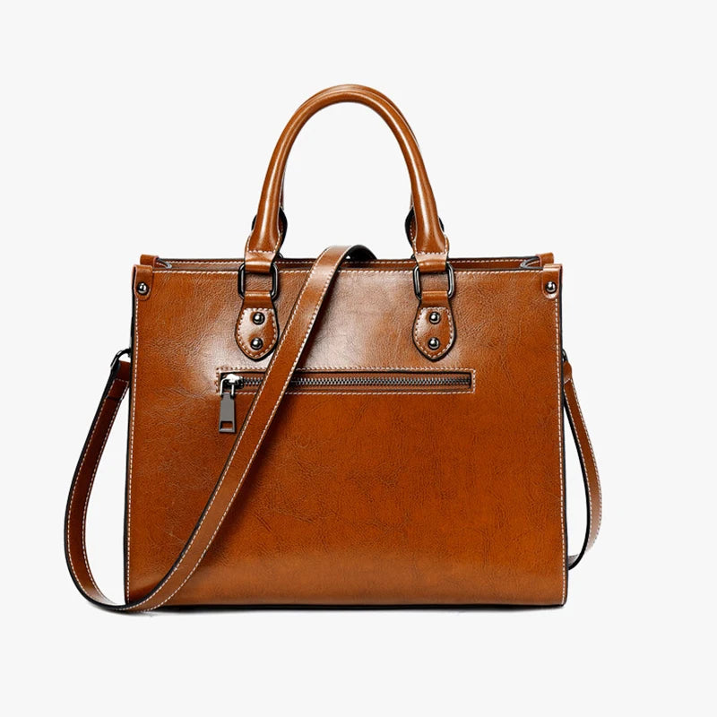 Sac à main en cuir véritable pour femme, sac à bandoulière, fourre-tout, pour le shopping, le bureau, en cuir de vache véritable, sacoche à poignée supérieure
