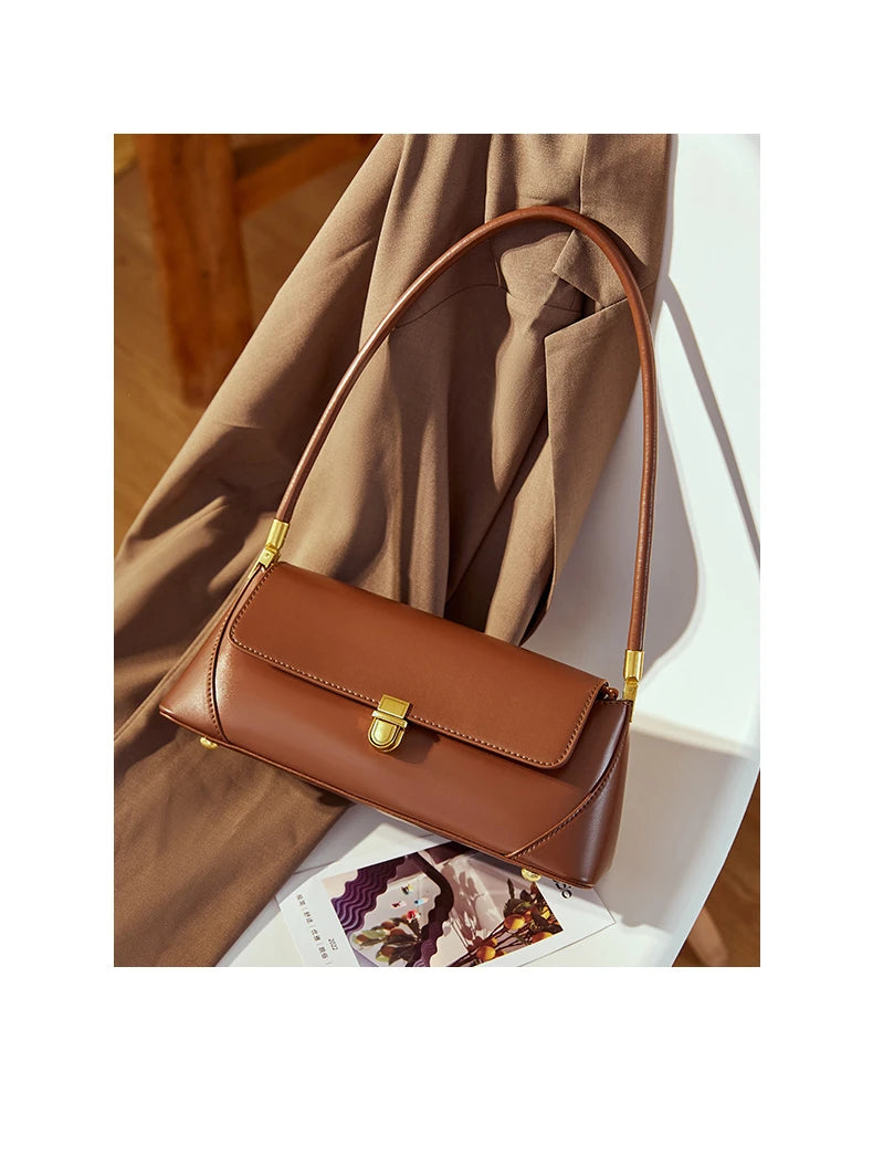 Sacs à bandoulière en cuir véritable de vachette Hifashion pour femmes, tendance 2025, sac fourre-tout à poignée supérieure pour dames