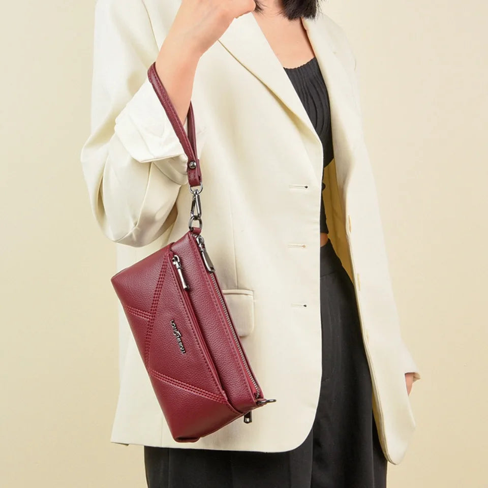 Petit sac à bandoulière en cuir synthétique pour femme, fourre-tout, couleur unie, pochette, sacs pour dames, sacs à main et bourses