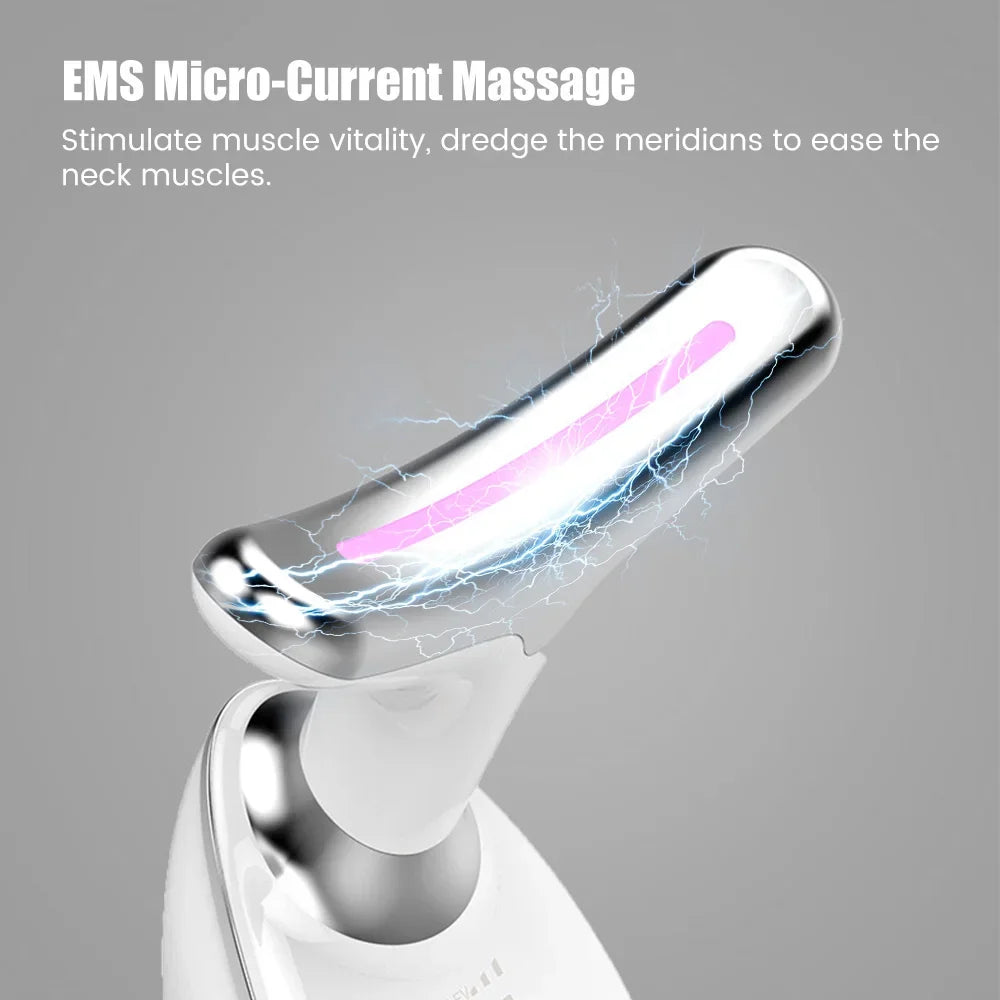 Appareil de beauté pour lifting du visage et du cou, appareil de massage facial EMS, thérapie par lumière LED, élimination du double menton, rajeunissement de la peau, raffermissement, anti-rides