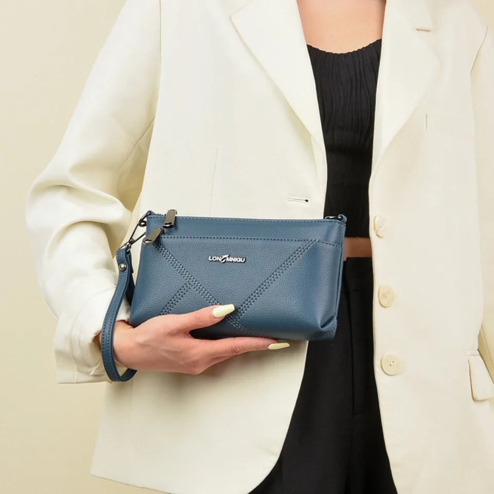Petit sac à bandoulière en cuir synthétique pour femme, fourre-tout, couleur unie, pochette, sacs pour dames, sacs à main et bourses
