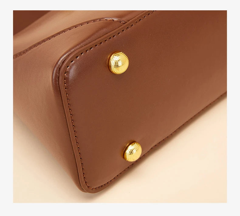 Sacs à bandoulière en cuir véritable de vachette Hifashion pour femmes, tendance 2025, sac fourre-tout à poignée supérieure pour dames