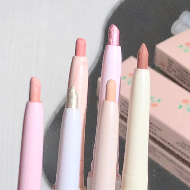Mulitfuntional Double Ended Lying Silkworm Pencil Highlighter Makeup Pen Nude Liquid Contour Liner Eye Brightener Make Up Stick