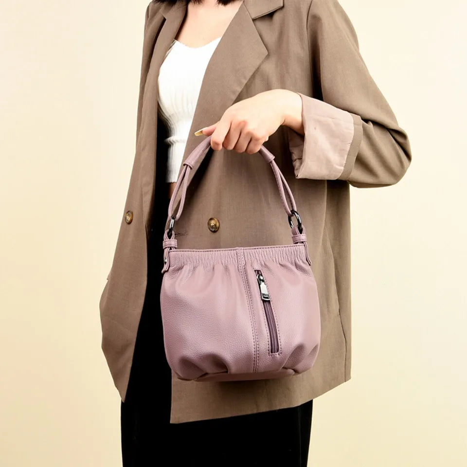 Sacs à main seau en cuir PU de haute qualité pour femmes, sacs à bandoulière décontractés et légers, petits sacs à main