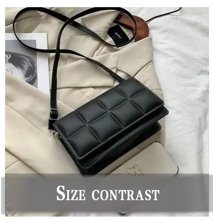 Sac à bandoulière tendance en cuir PU pour femme, petit sac à main classique avec poignée