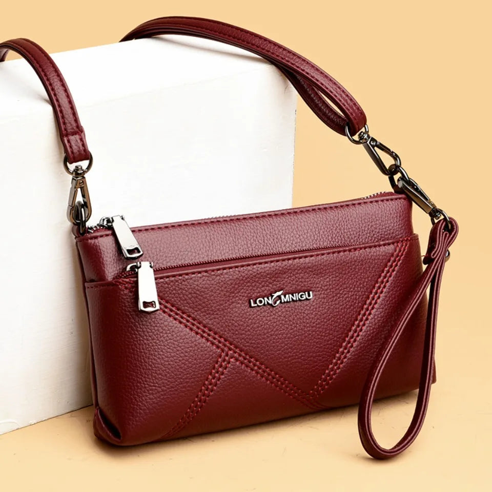 Petit sac à bandoulière en cuir synthétique pour femme, fourre-tout, couleur unie, pochette, sacs pour dames, sacs à main et bourses