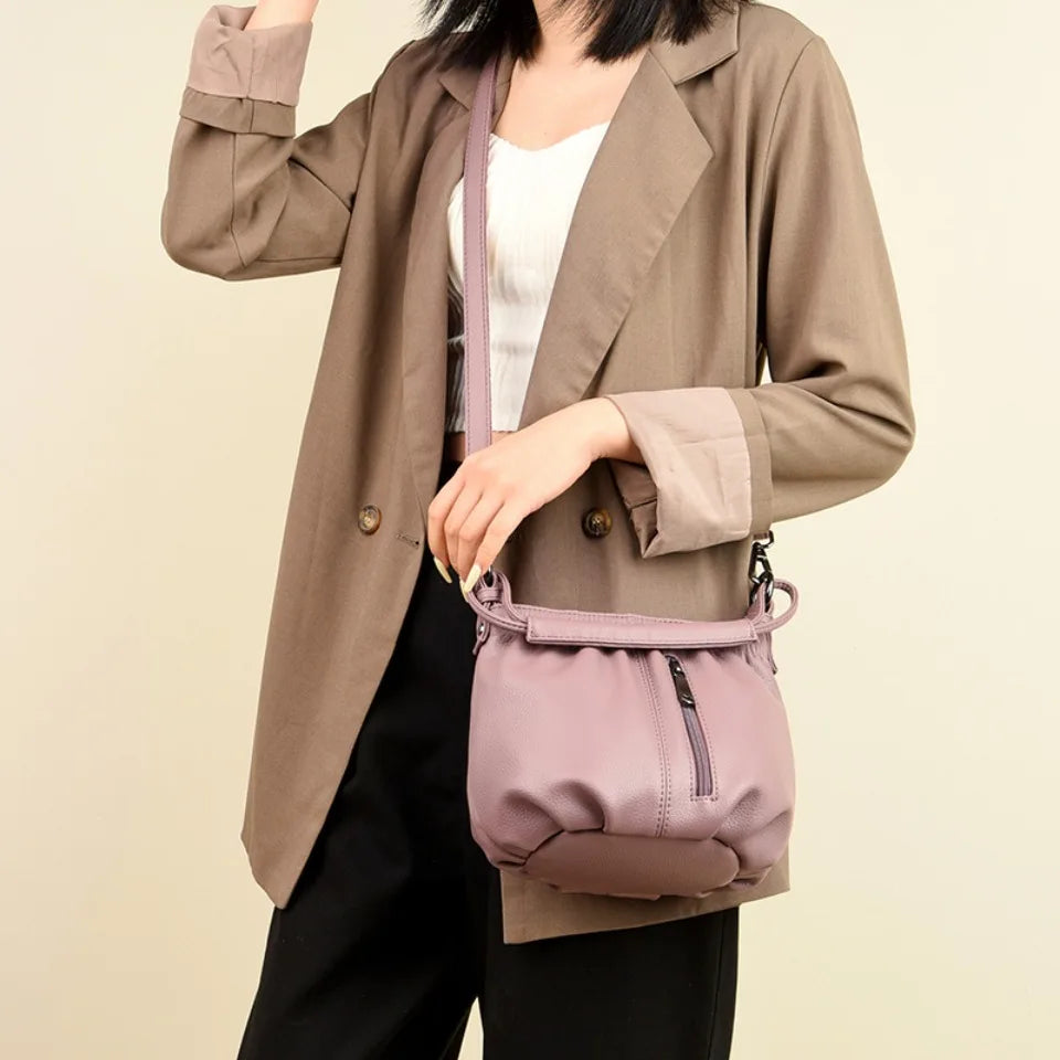 Sacs à main seau en cuir PU de haute qualité pour femmes, sacs à bandoulière décontractés et légers, petits sacs à main