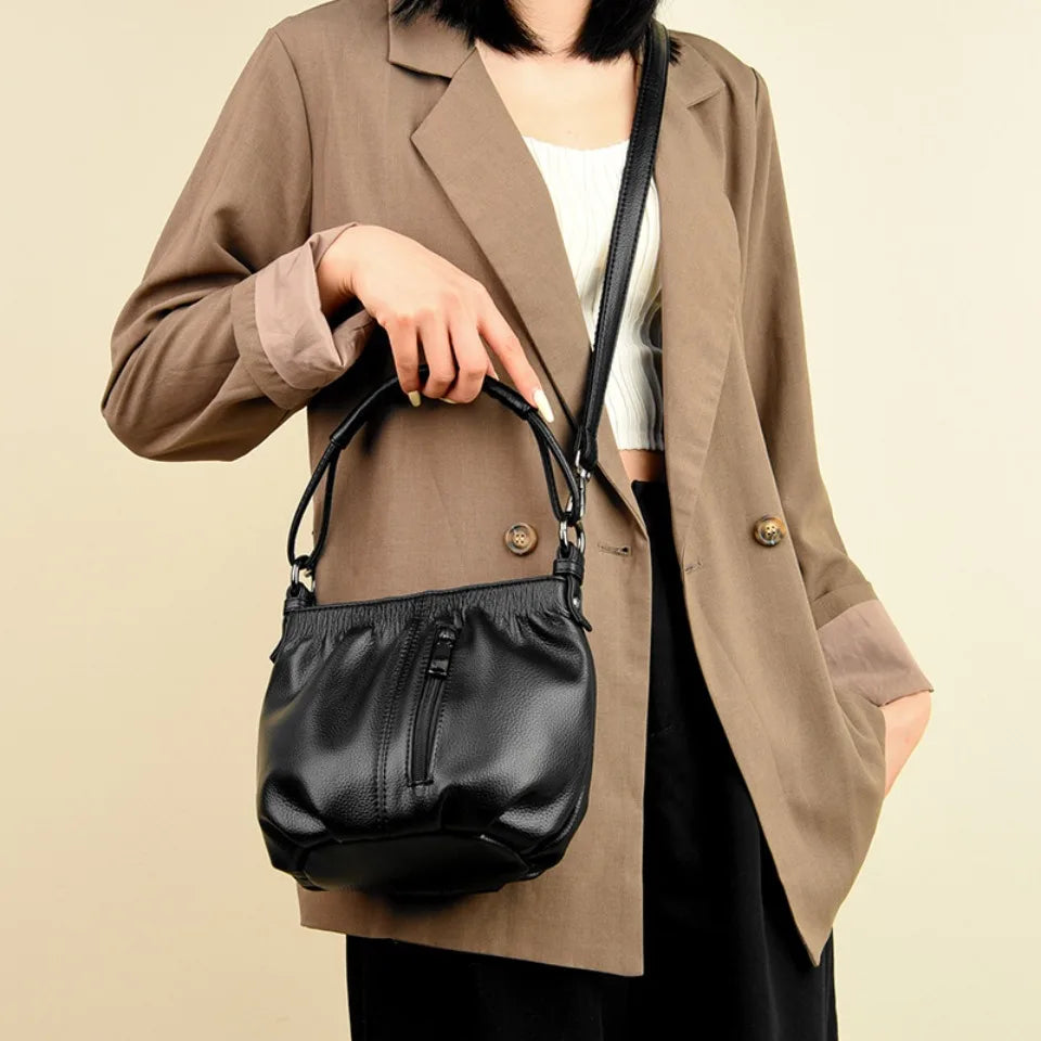 Sacs à main seau en cuir PU de haute qualité pour femmes, sacs à bandoulière décontractés et légers, petits sacs à main