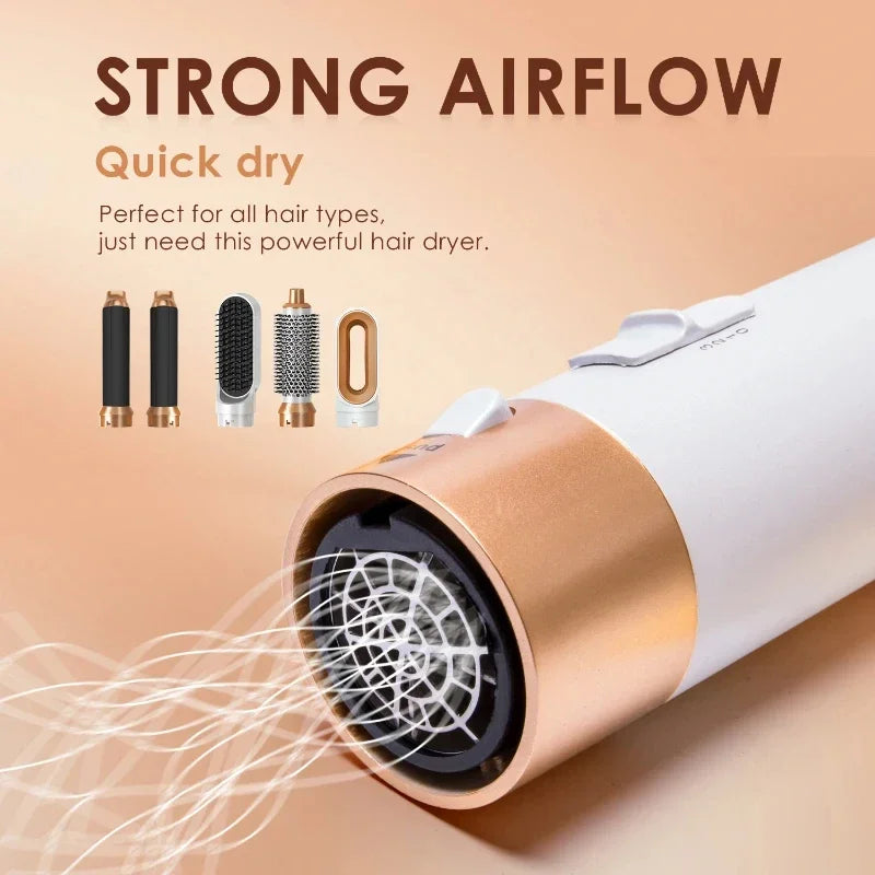 Ensemble de sèche-cheveux 5 en 1, peigne chauffant, fer à friser professionnel, lisseur, outil de coiffure pour sèche-cheveux Dyson Airwrap, usage domestique