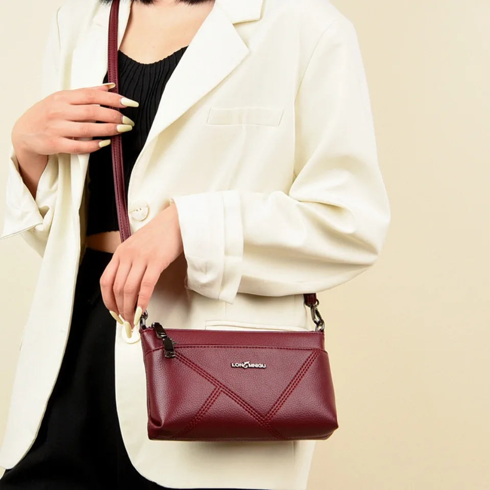 Petit sac à bandoulière en cuir synthétique pour femme, fourre-tout, couleur unie, pochette, sacs pour dames, sacs à main et bourses