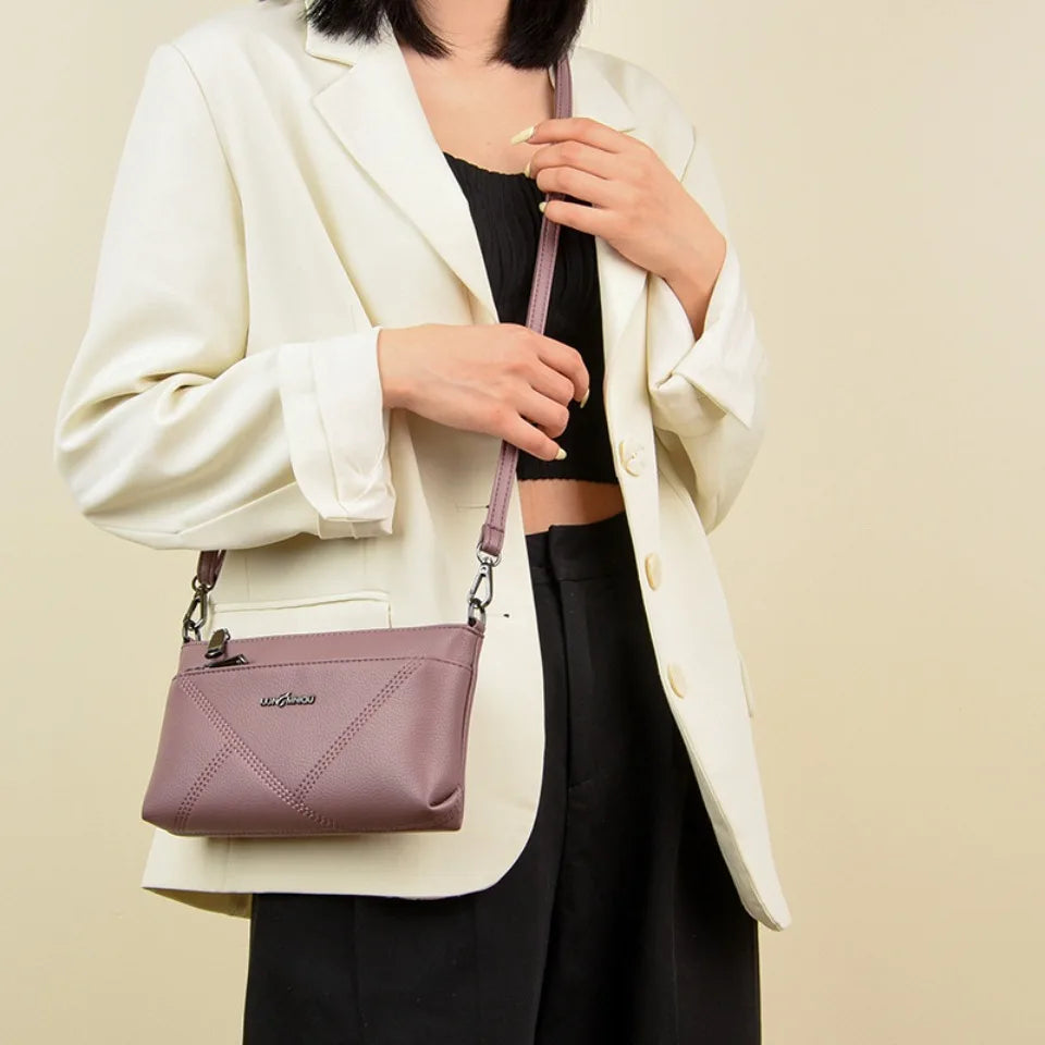 Petit sac à bandoulière en cuir synthétique pour femme, fourre-tout, couleur unie, pochette, sacs pour dames, sacs à main et bourses