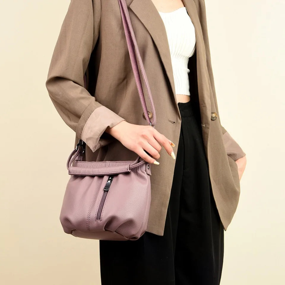 Sacs à main seau en cuir PU de haute qualité pour femmes, sacs à bandoulière décontractés et légers, petits sacs à main