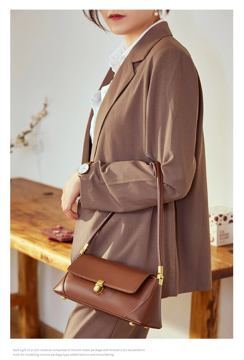 Sacs à bandoulière en cuir véritable de vachette Hifashion pour femmes, tendance 2025, sac fourre-tout à poignée supérieure pour dames
