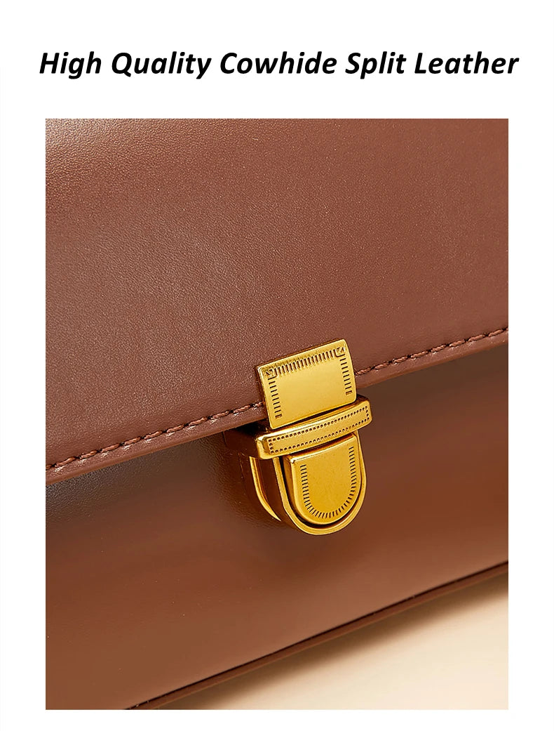 Sacs à bandoulière en cuir véritable de vachette Hifashion pour femmes, tendance 2025, sac fourre-tout à poignée supérieure pour dames