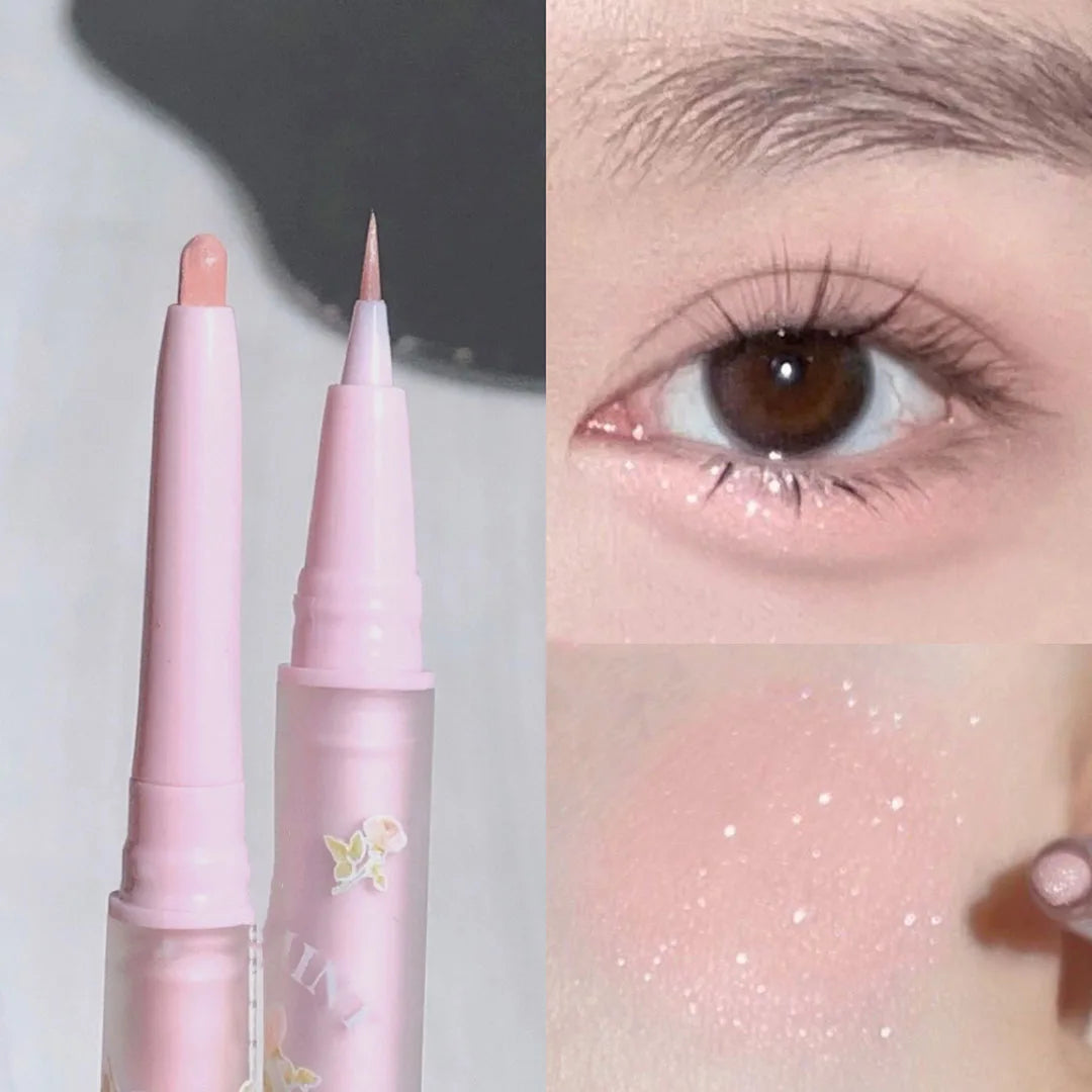 Mulitfuntional Double Ended Lying Silkworm Pencil Highlighter Makeup Pen Nude Liquid Contour Liner Eye Brightener Make Up Stick