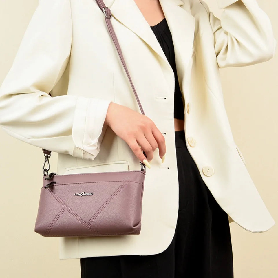 Petit sac à bandoulière en cuir synthétique pour femme, fourre-tout, couleur unie, pochette, sacs pour dames, sacs à main et bourses