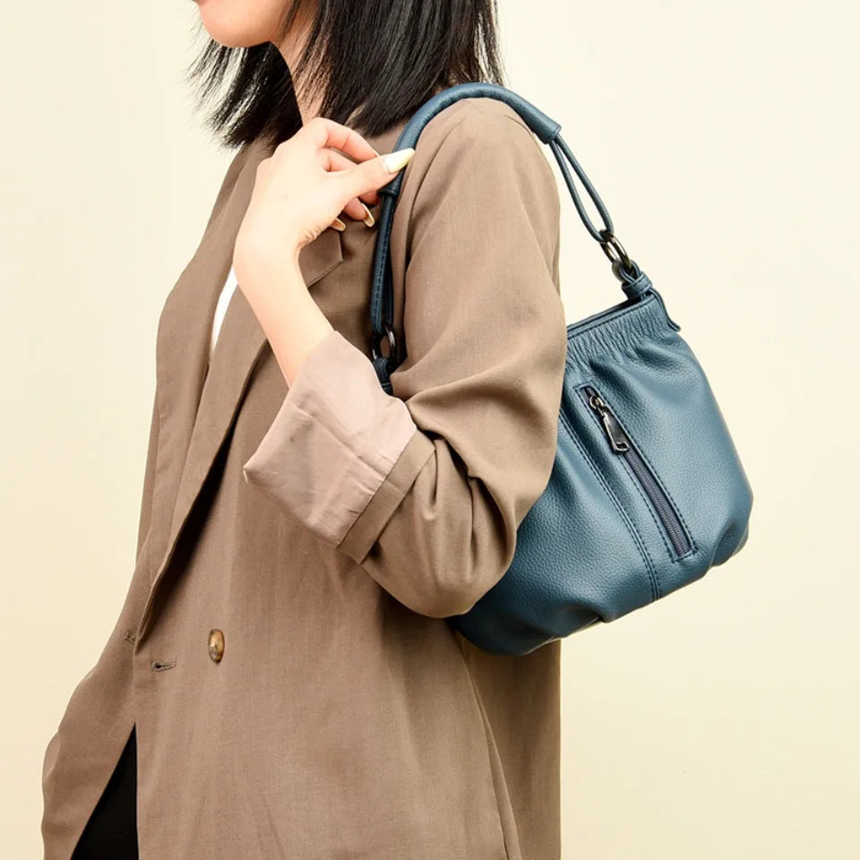 Sacs à main seau en cuir PU de haute qualité pour femmes, sacs à bandoulière décontractés et légers, petits sacs à main