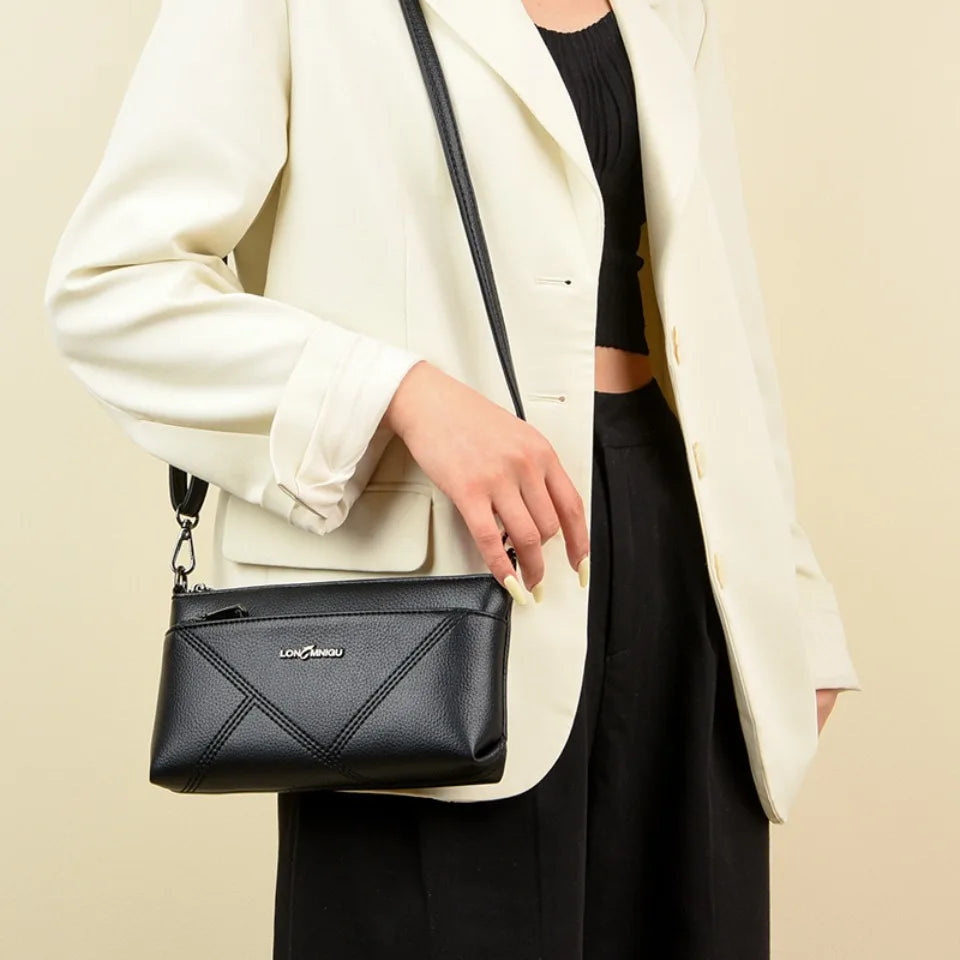 Petit sac à bandoulière en cuir synthétique pour femme, fourre-tout, couleur unie, pochette, sacs pour dames, sacs à main et bourses