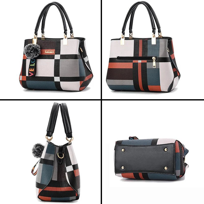 Sacs à bandoulière décontractés en cuir PU pour femmes, sac à main fourre-tout de luxe de styliste, sac à bandoulière de voyage de grande capacité