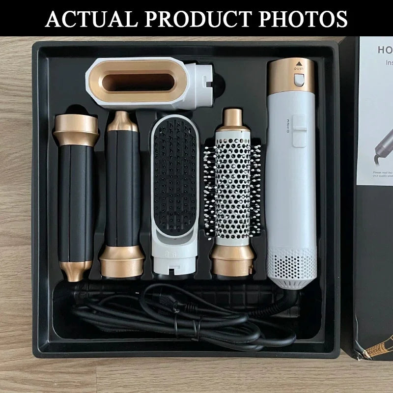 Ensemble de sèche-cheveux 5 en 1, peigne chauffant, fer à friser professionnel, lisseur, outil de coiffure pour sèche-cheveux Dyson Airwrap, usage domestique