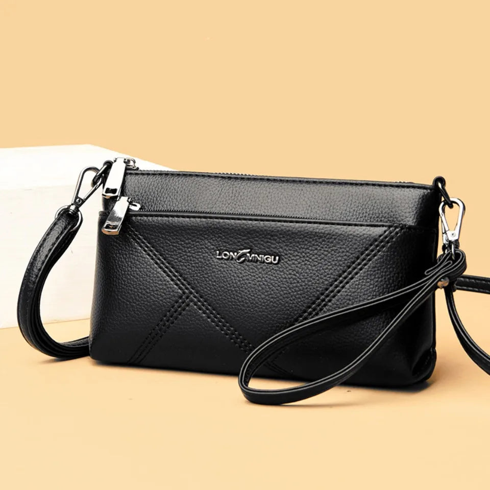 Petit sac à bandoulière en cuir synthétique pour femme, fourre-tout, couleur unie, pochette, sacs pour dames, sacs à main et bourses