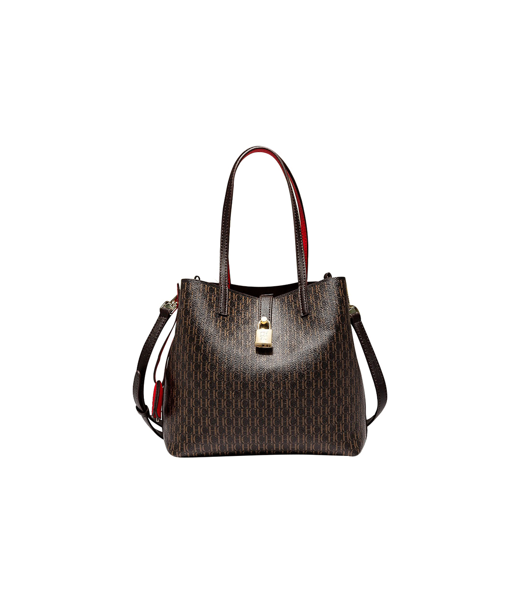 Sac à bandoulière polyvalent en cuir de qualité supérieure CH pour femme, grande capacité, idéal pour les déplacements quotidiens, avec imprimé lettre, tendance