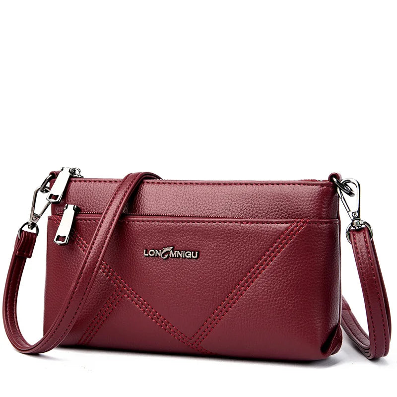 Petit sac à bandoulière en cuir synthétique pour femme, fourre-tout, couleur unie, pochette, sacs pour dames, sacs à main et bourses