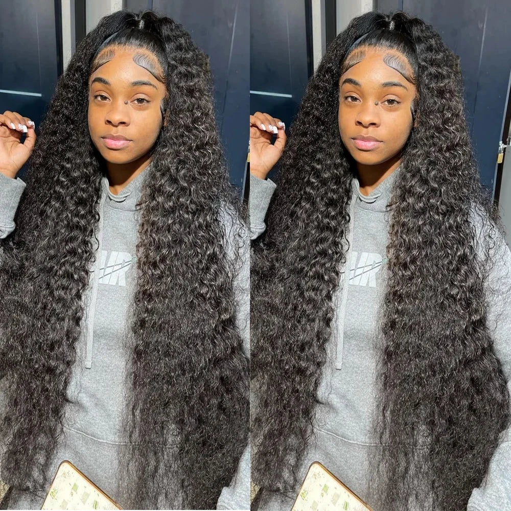 Perruques Lace Front Wigs Deep Wave, cheveux humains pré-épilés, densité 200, perruques HD Frontal Wigs, perruques sans colle