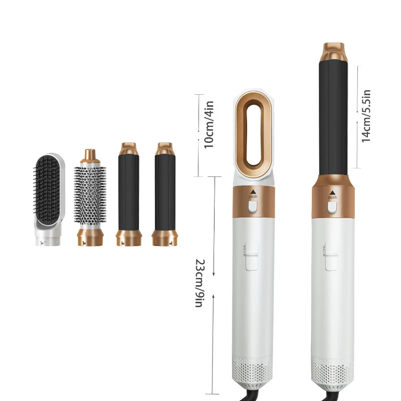 Ensemble de sèche-cheveux 5 en 1, peigne chauffant, fer à friser professionnel, lisseur, outil de coiffure pour sèche-cheveux Dyson Airwrap, usage domestique