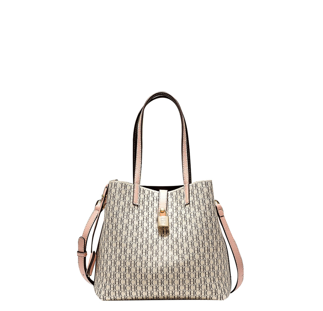 Sac à bandoulière polyvalent en cuir de qualité supérieure CH pour femme, grande capacité, idéal pour les déplacements quotidiens, avec imprimé lettre, tendance