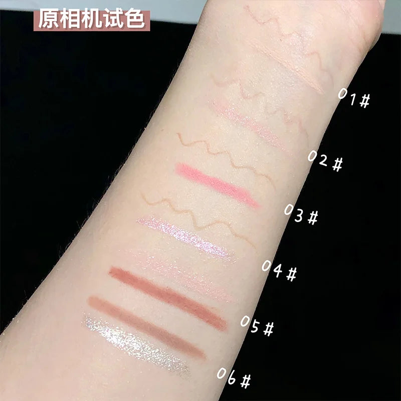 Mulitfuntional Double Ended Lying Silkworm Pencil Highlighter Makeup Pen Nude Liquid Contour Liner Eye Brightener Make Up Stick