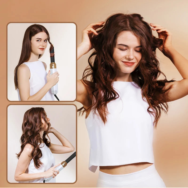 Ensemble de sèche-cheveux 5 en 1, peigne chauffant, fer à friser professionnel, lisseur, outil de coiffure pour sèche-cheveux Dyson Airwrap, usage domestique