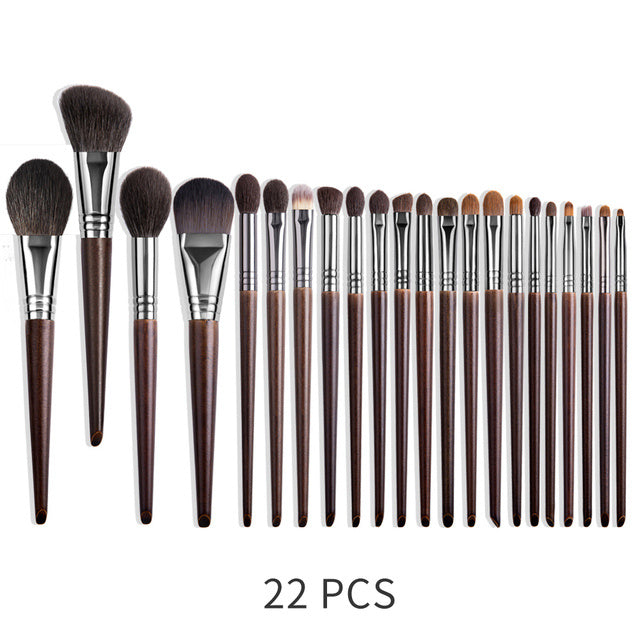 Ensemble de pinceaux de maquillage naturels, pinceau à paupières, chèvre
