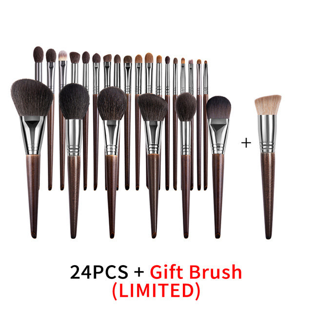 Ensemble de pinceaux de maquillage naturels, pinceau à paupières, chèvre