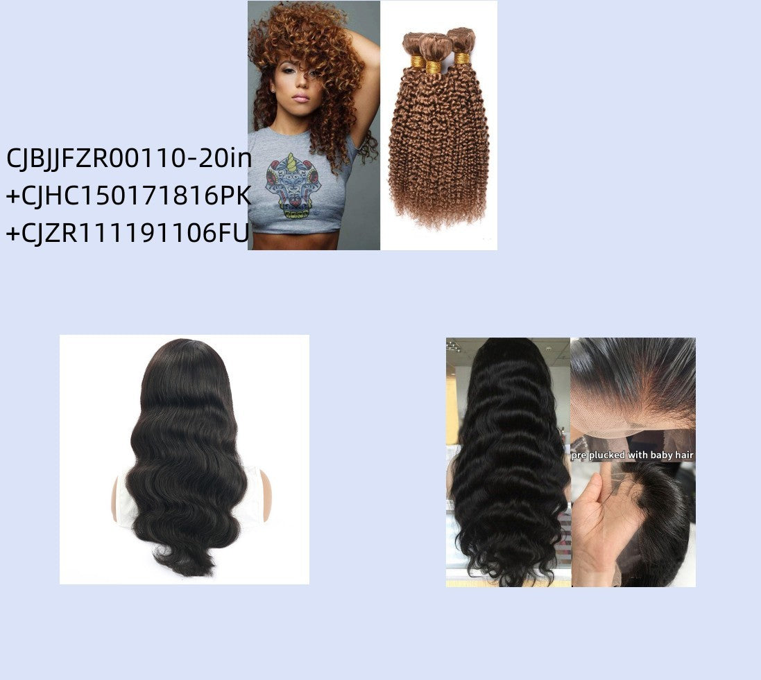 cheveux humains crépus bouclés